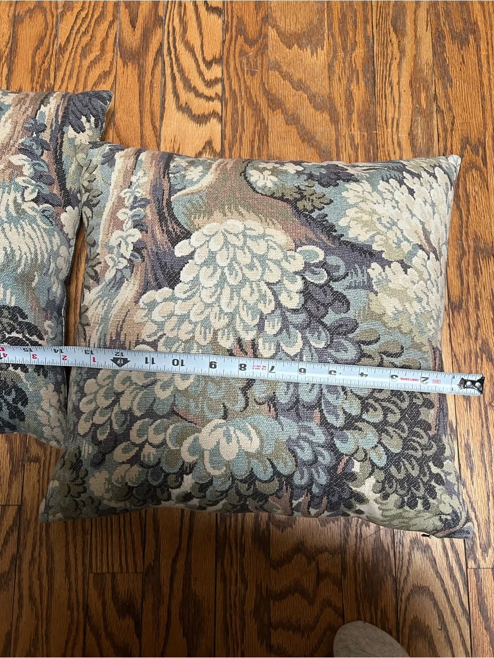William Morris Inspired Pair of Square Throw Pillows